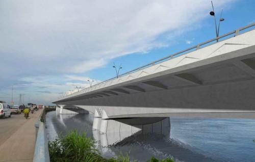 Les travaux du gros œuvre du second pont sur le Wouri achevés à 84%