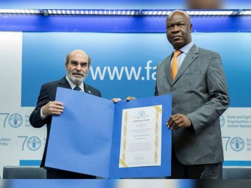 Le Cameroun reçoit un diplôme de la FAO, pour ses efforts dans la lutte contre la faim