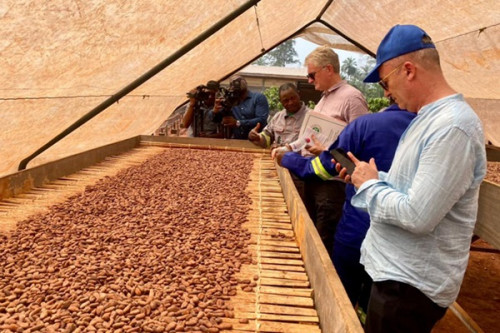 Cacao durable : l’ambassadeur de l’UE au Cameroun admiratif des efforts des producteurs de Nguinda